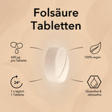 Medicom Folsäure Tabletten: vegan, gluten- & laktosefrei, zur täglichen Einnahme-ideal für allgemeine Gesundheit oder während der Schwangerschaft. Klare Dosierungsinfo. Perfekt, wenn Sie Folsäure kaufen möchten!.
