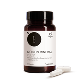 Die Produktdose von Nobilin Mineral Plus® mit zwei Kapseln im Vordergrund