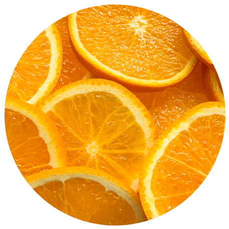 Mehrere Orangenscheiben in der Nahaufnahme